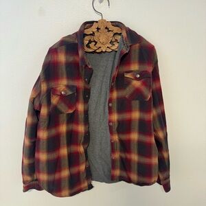 Plaid Flannel Shirt Jacket